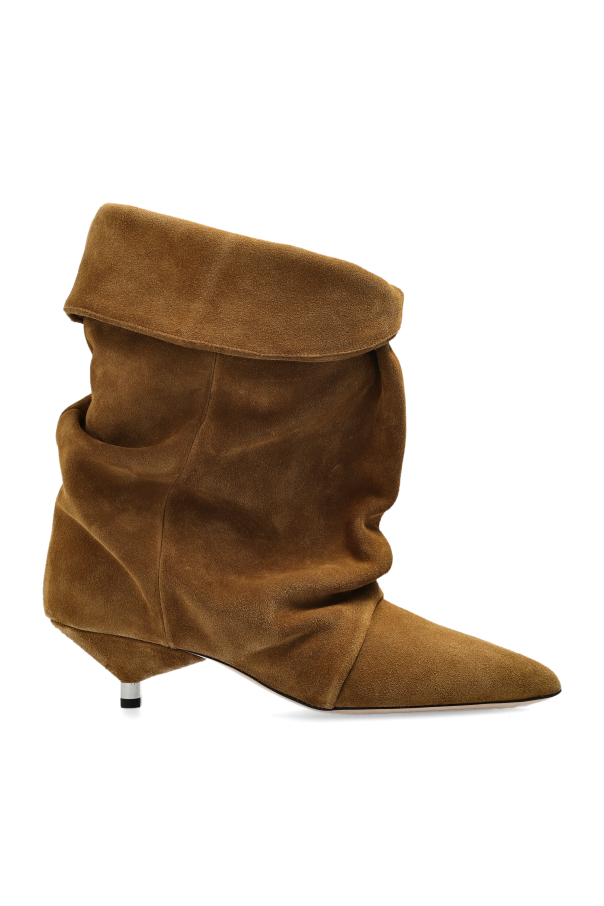 Brown Suede heeled ankle boots Edrik Isabel Marant Vitkac Canada